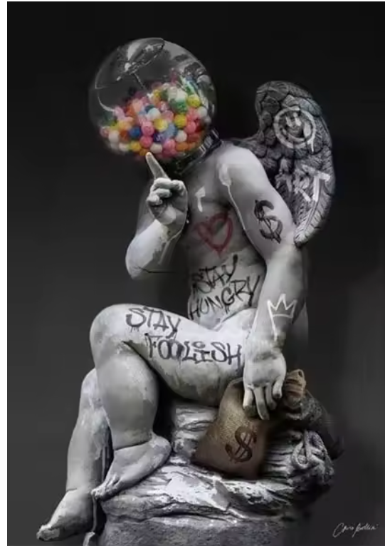 Noah David Hoved Graffiti Kunstplakat