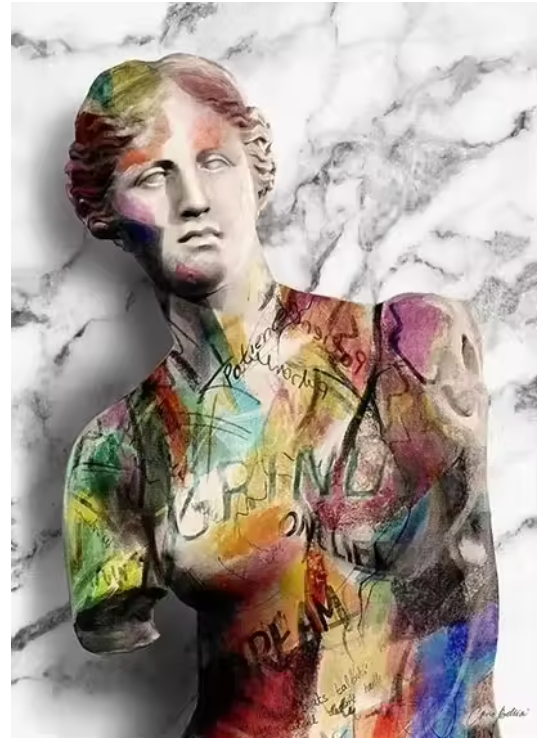 Noah David Hoved Graffiti Kunstplakat