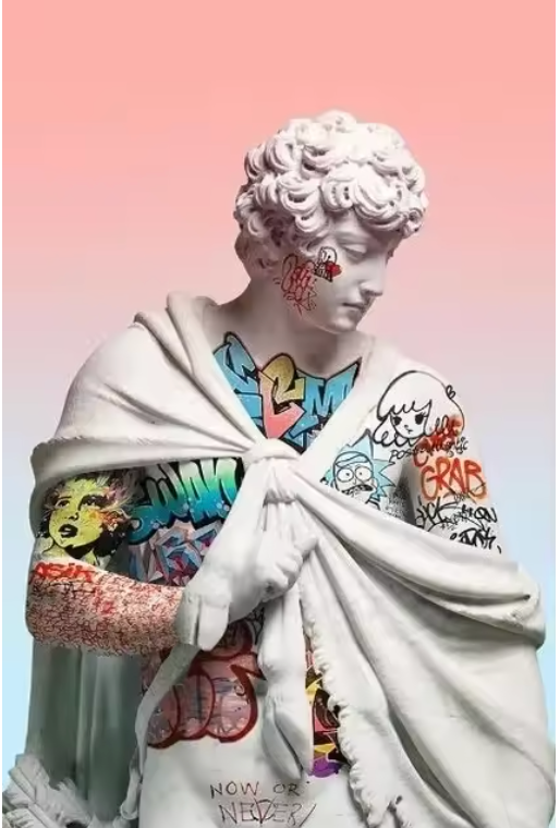Noah David Hoved Graffiti Kunstplakat