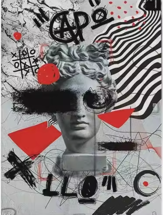 Noah David Hoved Graffiti Kunstplakat