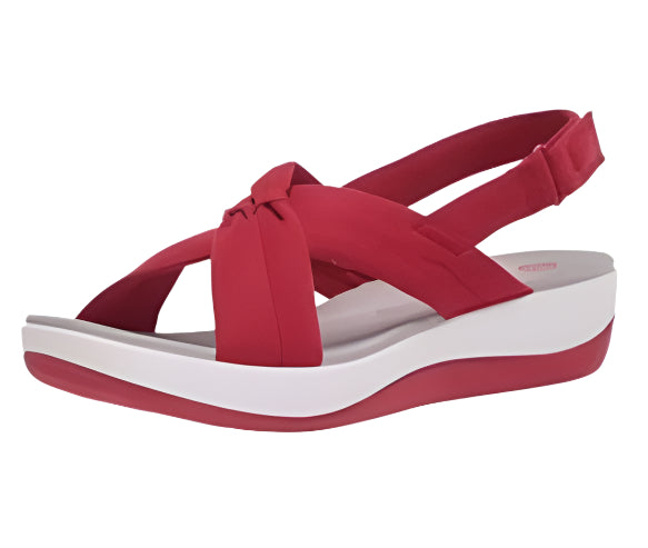 Valeriia - Slingback kilehæl med sløjfedetaljer for ubesværet chic
