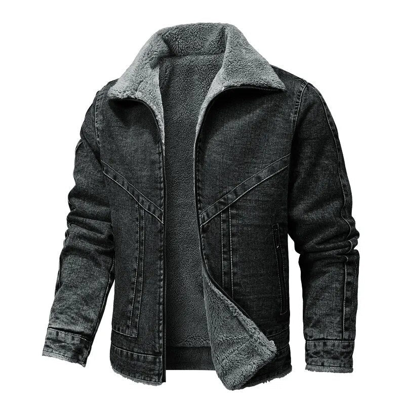 Vincent - Heritage sherpa-foret denimjakke til mænd