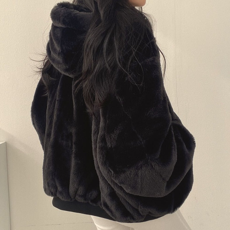 Melanie - Vendbar oversized hættetrøjejakke