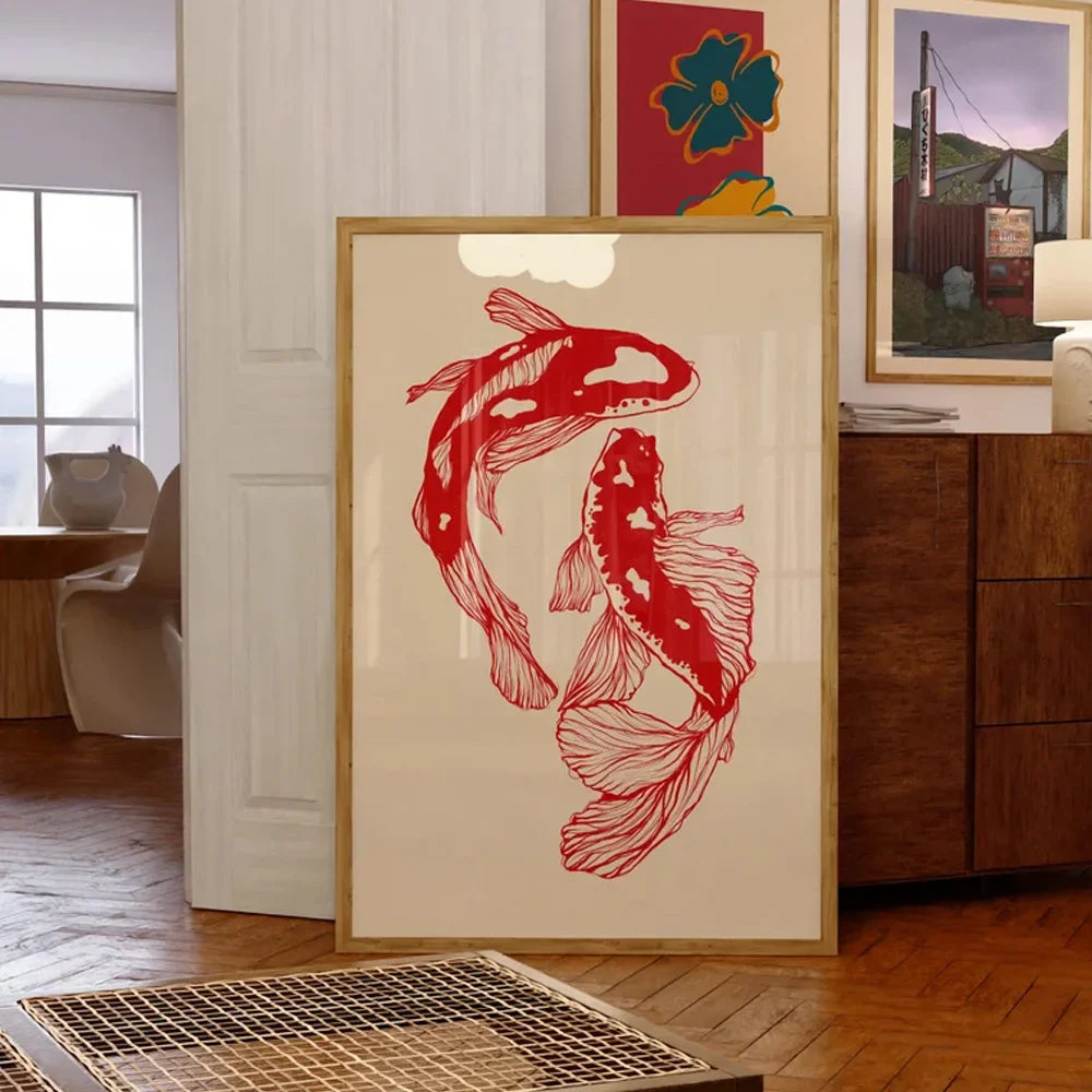 StrikeFlow - Elegance Kunsttryk Koï Fisk