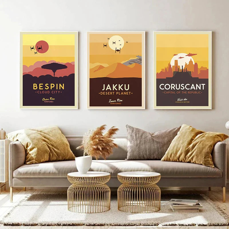 GalacticGetaways - Vintage Star Wars rejseplakat