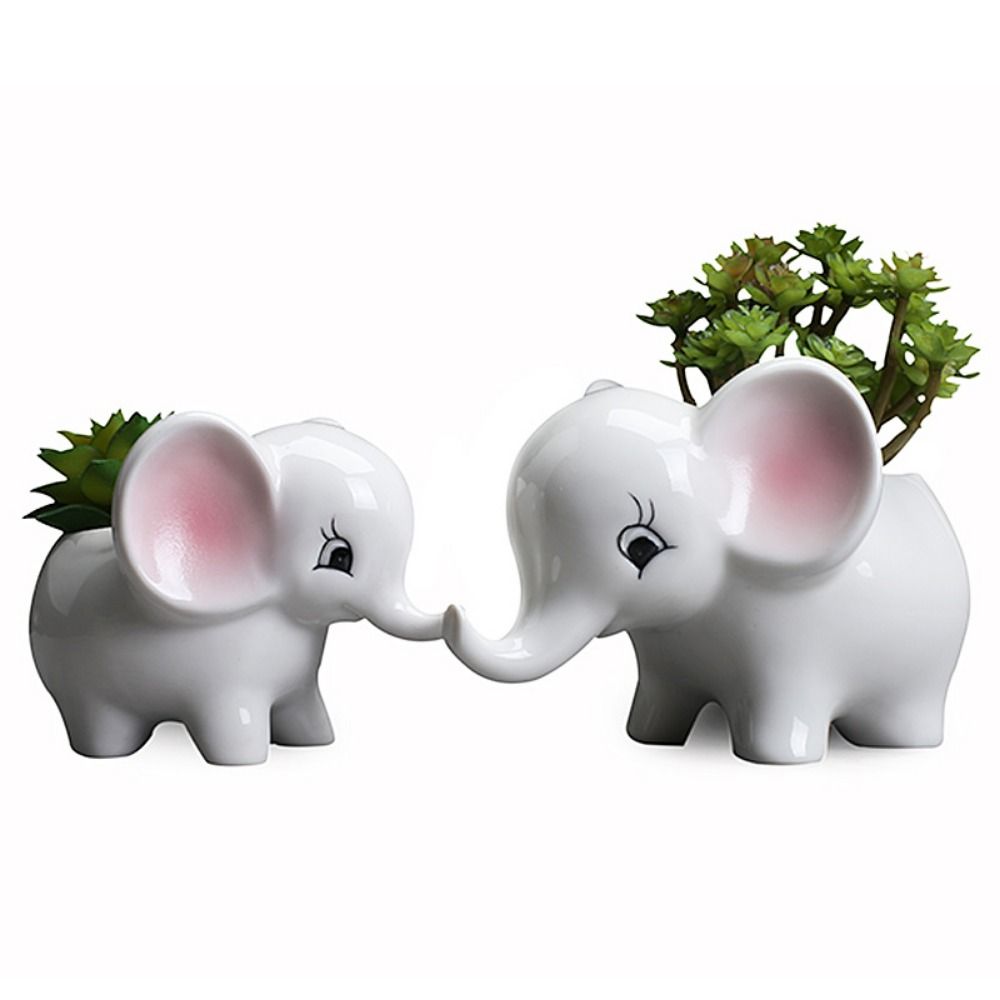 ElephantElegance Skulptural Planter – Moderne Dekorativt Elefantinspireret Design