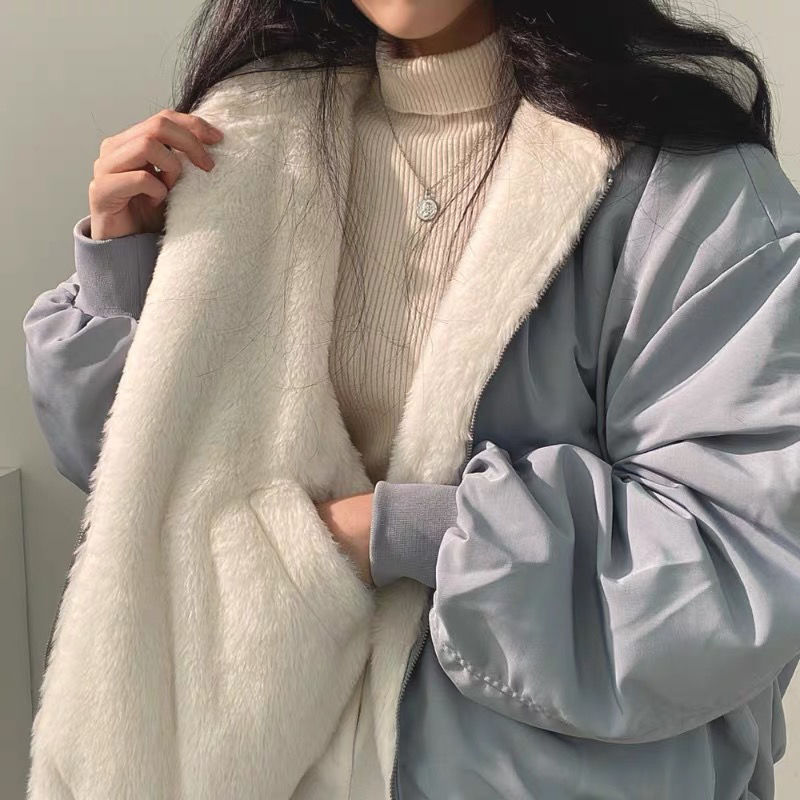 Melanie - Vendbar oversized hættetrøjejakke