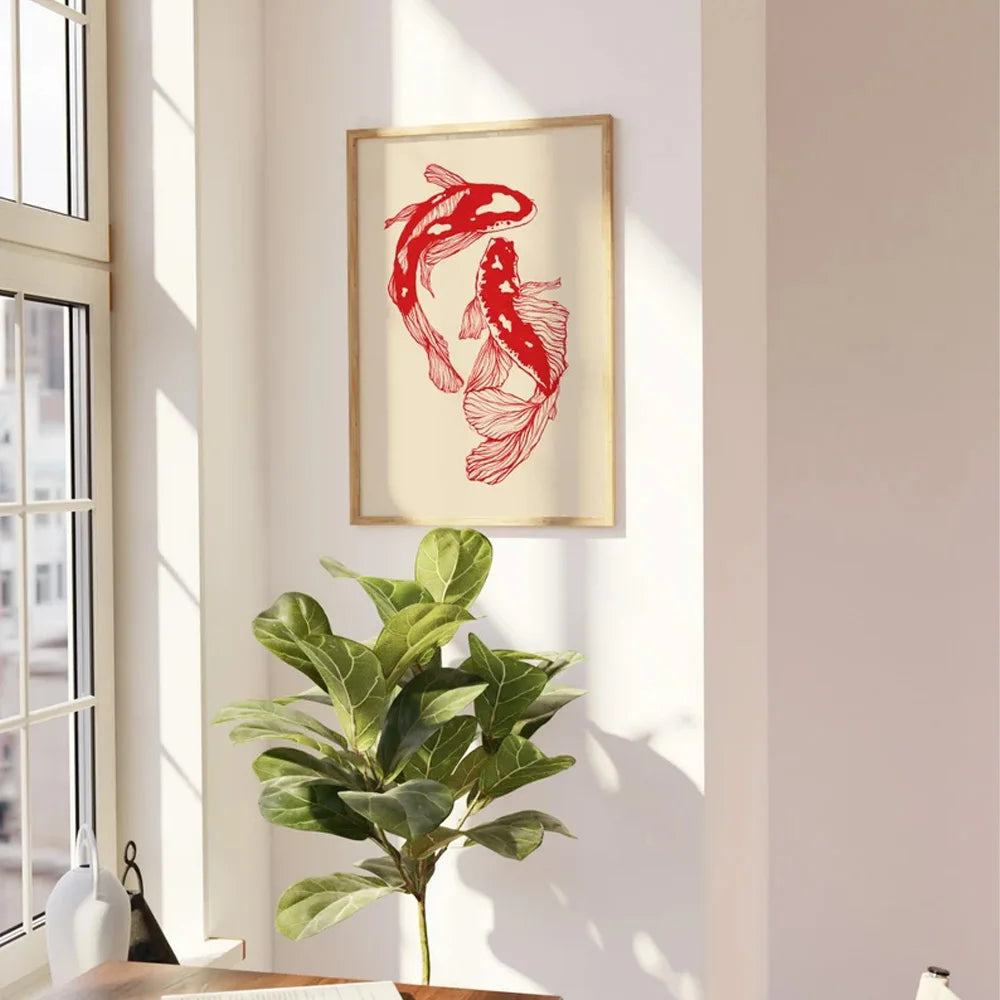 StrikeFlow - Elegance Kunsttryk Koï Fisk
