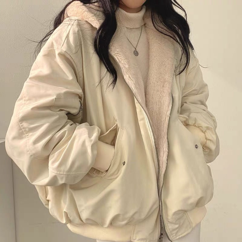 Melanie - Vendbar oversized hættetrøjejakke