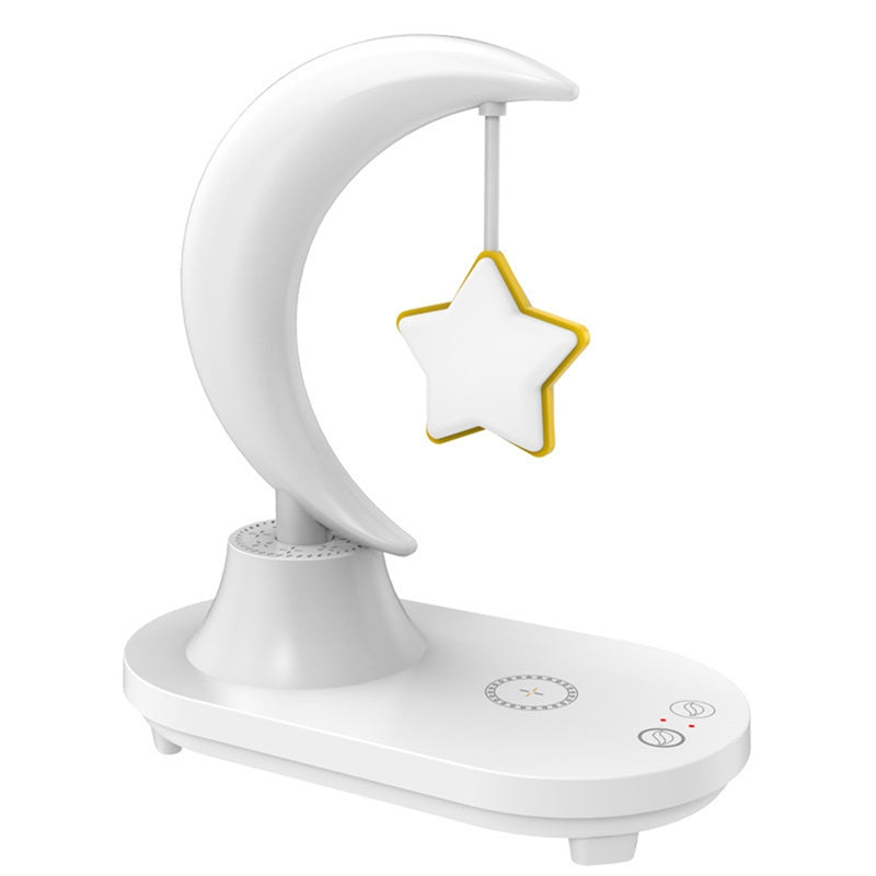 LunaTune – Trådløs Moonlight Bordlampe med Bluetooth-højttaler og Opladningsfunktion