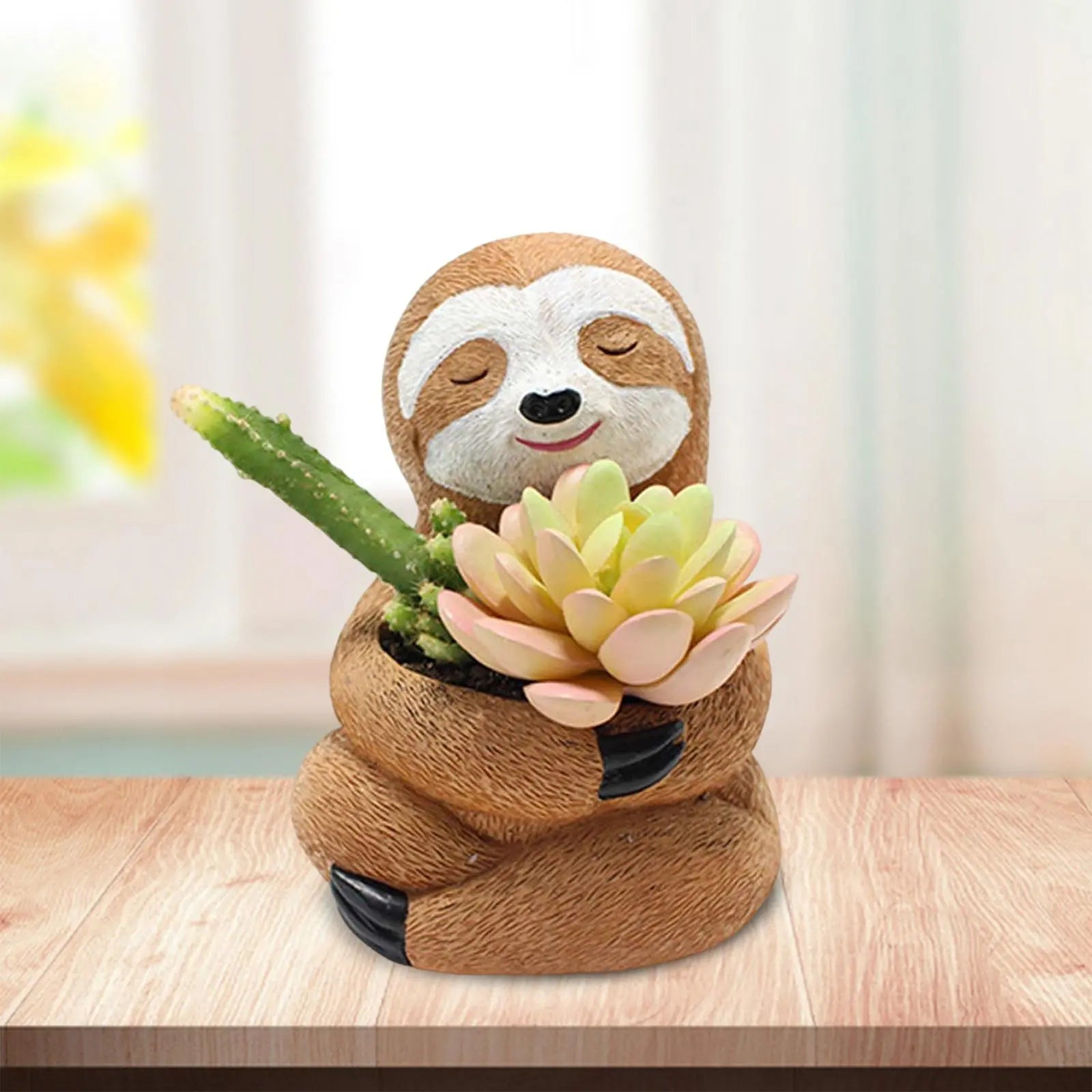 SlothNest Dekorativ Sloth Planter – Legesyg Resinpotte