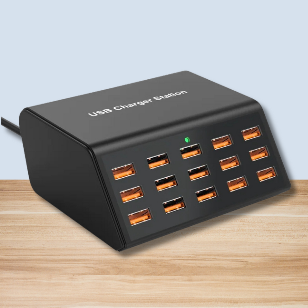 PowerDock - Højhastigheds 12-ports USB-ladestation