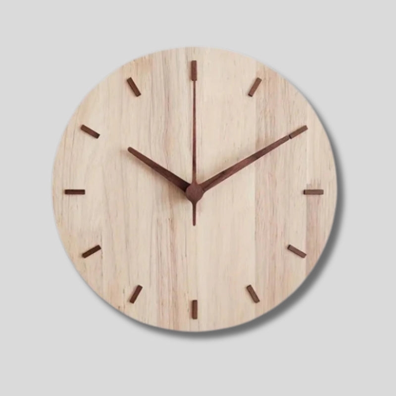 TimeMode - Minimalistisk rundt vægur i træ