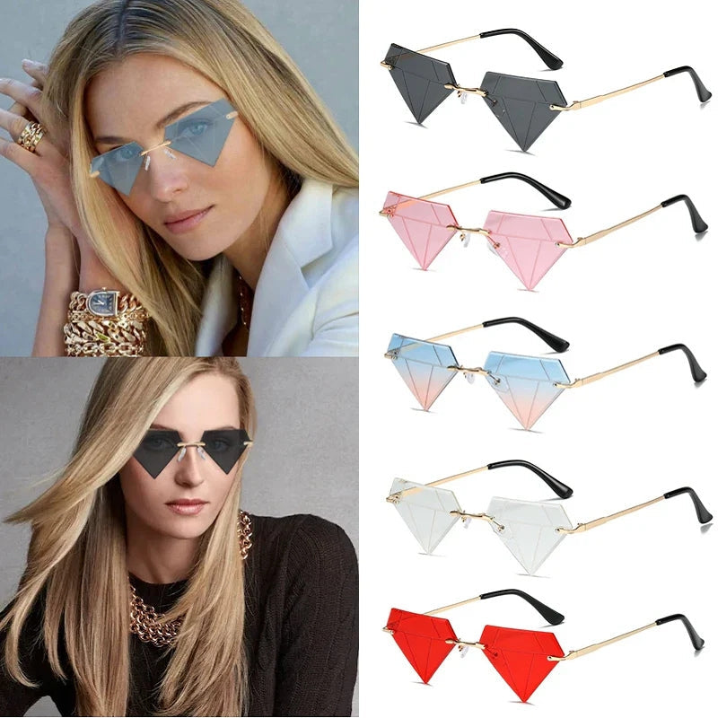 Clara Diamantformet Solbrille med UV400 Beskyttelse – Elegant og Moderne Design