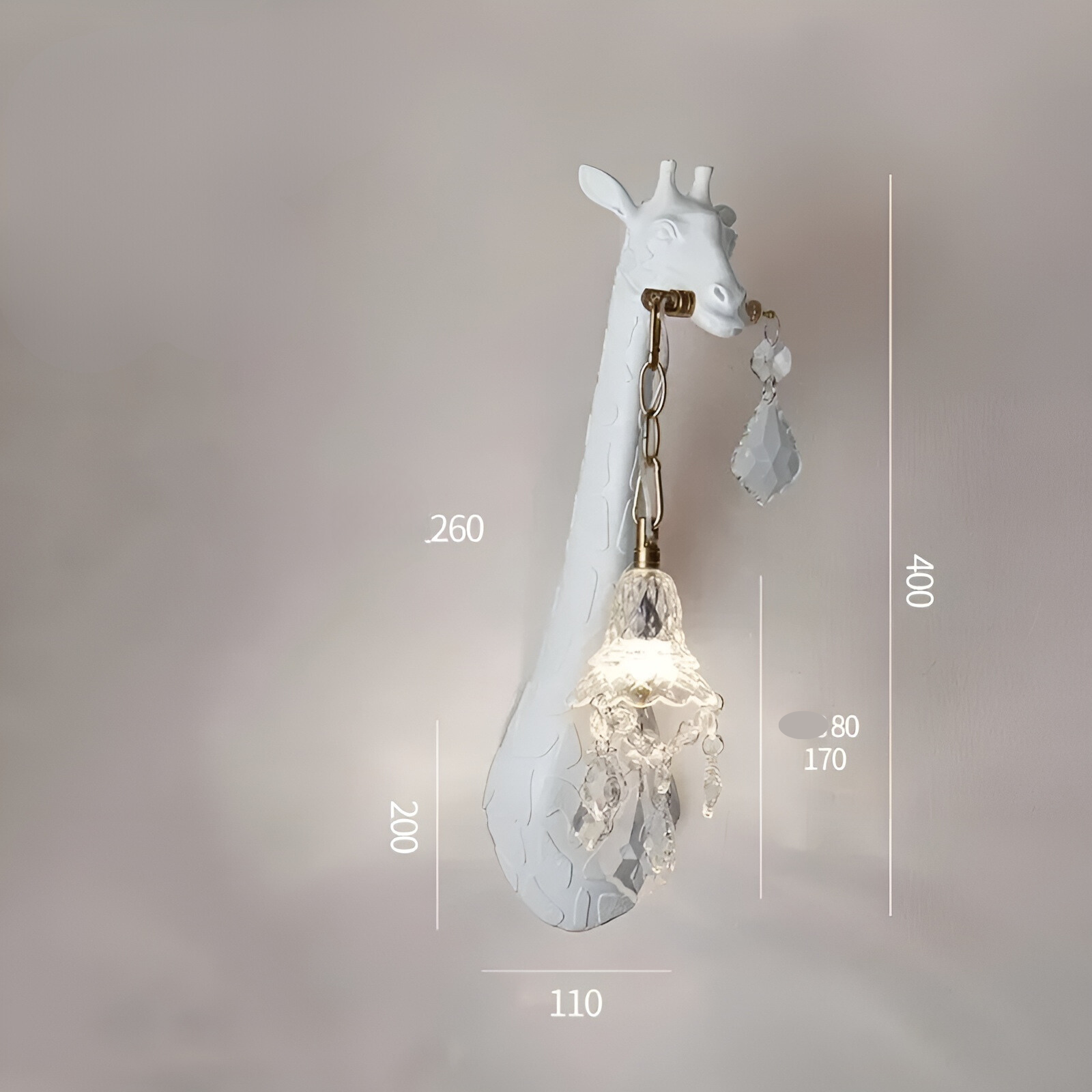 GlowNeck – Girafformet LED-væglampe med blødt, varmt lys til unik indretning