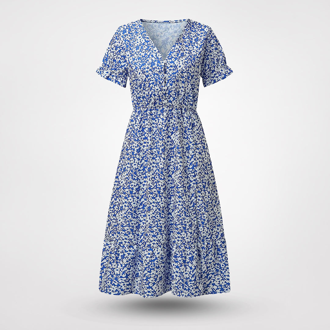 Susan - Elegant kjole med blomsterprint