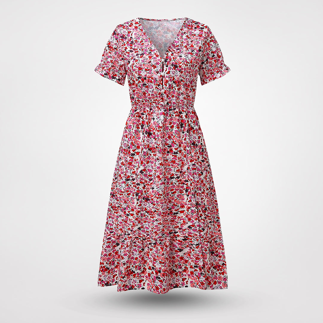 Susan - Elegant kjole med blomsterprint