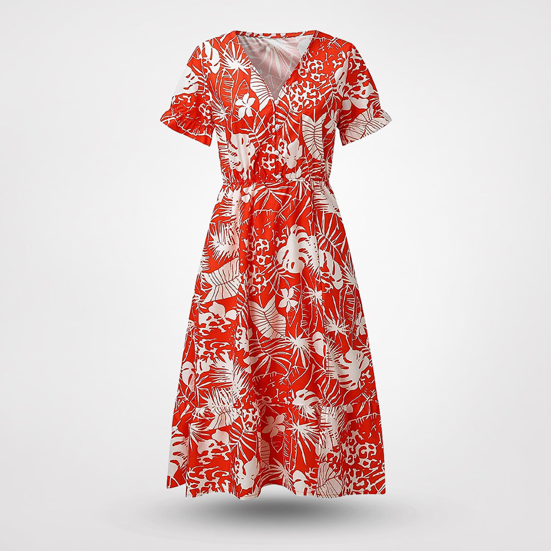 Susan - Elegant kjole med blomsterprint