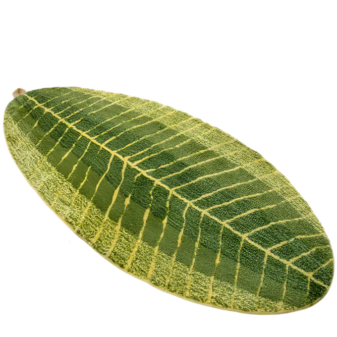 LeafLuxe- Oval dørmåtte Naturinspireret plystæppe