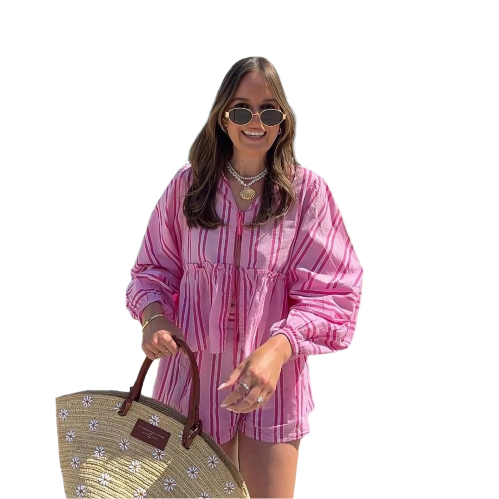 Isabella Elegant Sommer Set – Feminin og Stilfuld To-delt Outfit