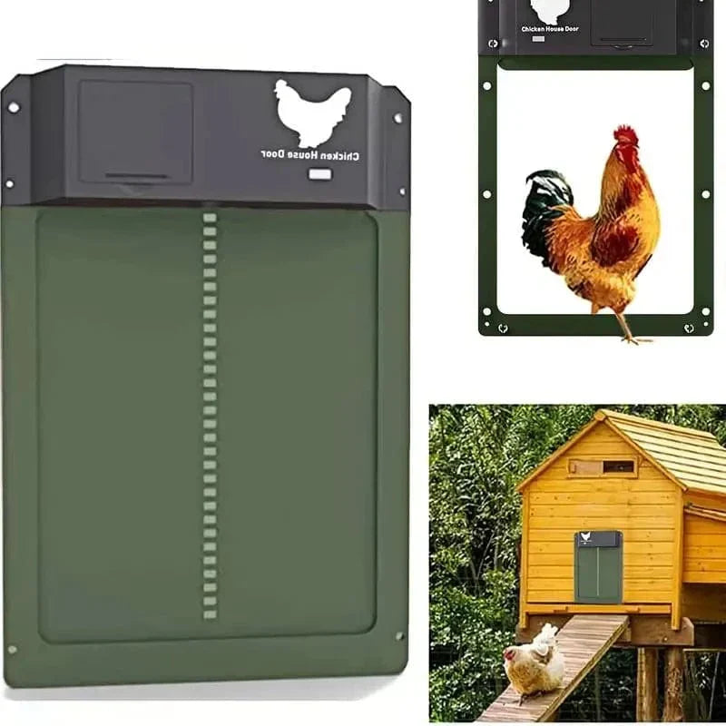 FarmGuard Automatisk Hønsegårdslåge – Sikker og Brugervenlig Adgang til Dine Høns