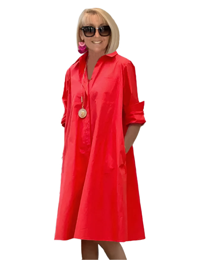 ÉlanChic elegant skjortekjole til kvinder med raffineret stil