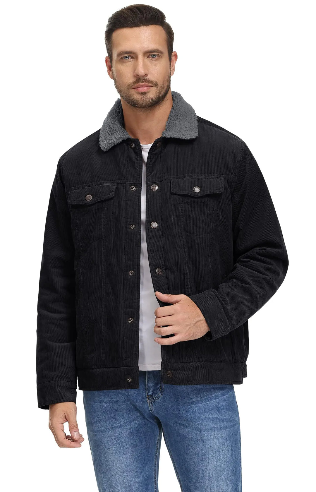 Mikelle - Sherpa-foret Corduroy-jakke