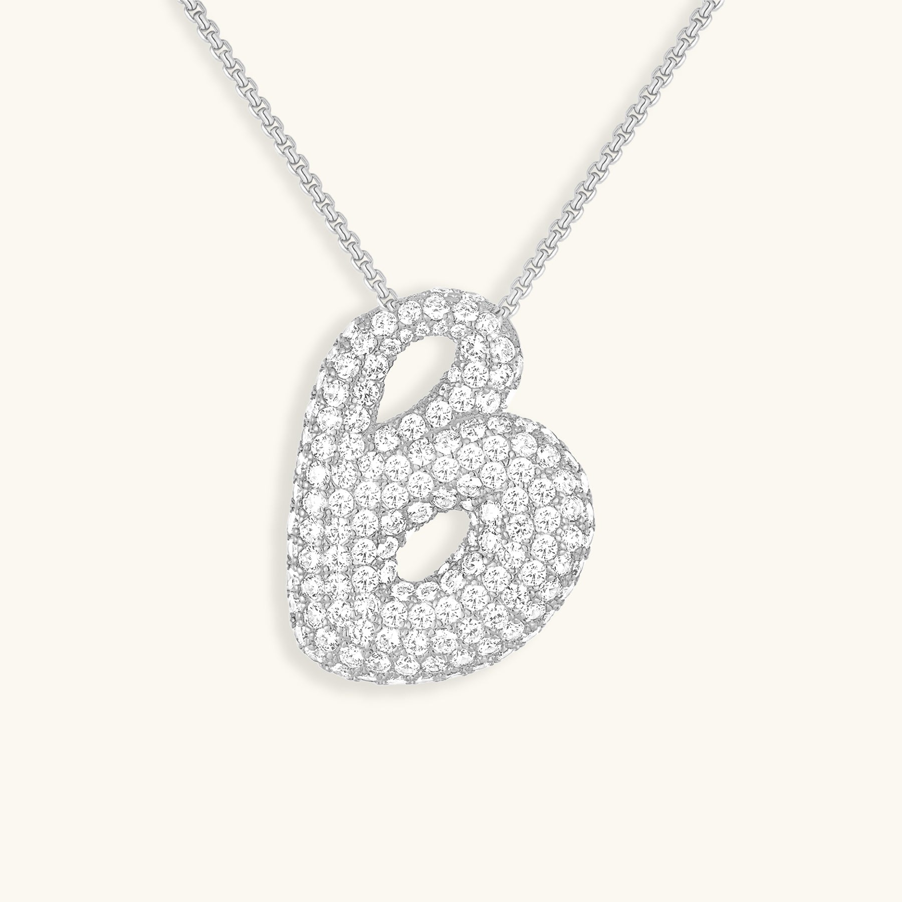 LunaBubble Initial Halskæde med Diamantlook – Personlig Gave til Mors Dag