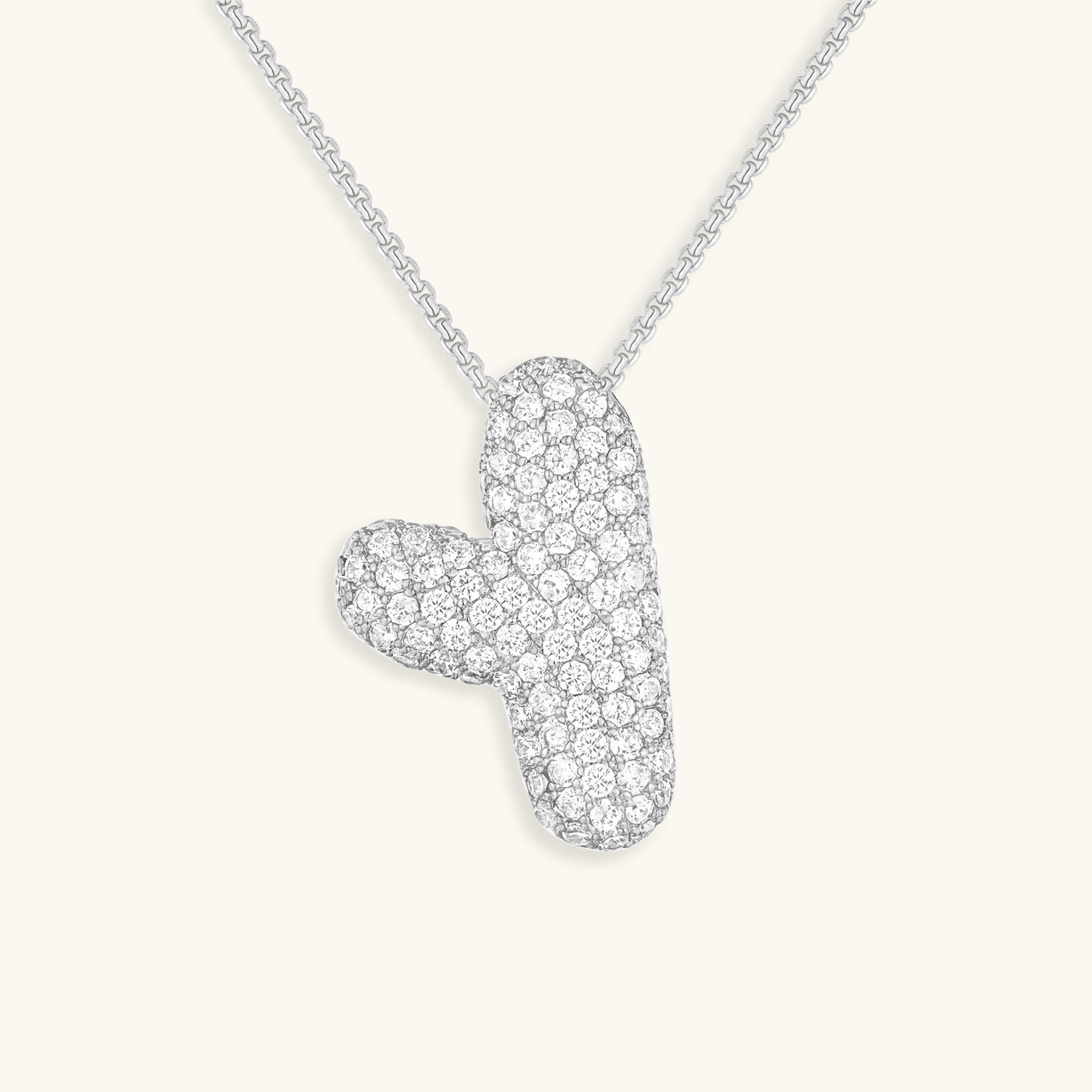 LunaBubble Initial Halskæde med Diamantlook – Personlig Gave til Mors Dag