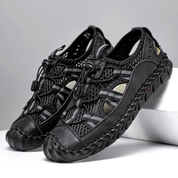 AntonTrek - Robuste sandaler med mesh-detaljer og sømme