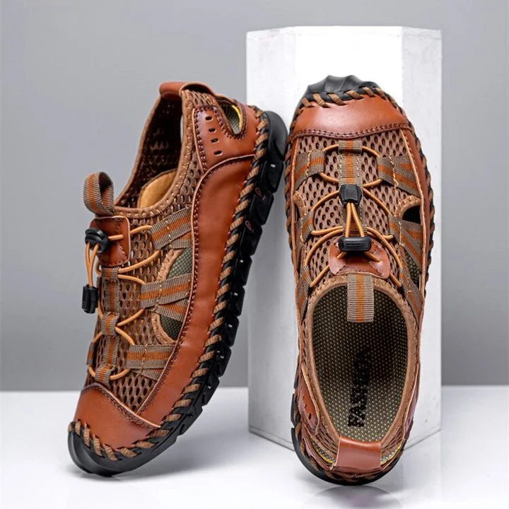 AntonTrek - Robuste sandaler med mesh-detaljer og sømme