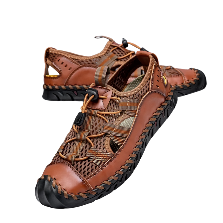 AntonTrek - Robuste sandaler med mesh-detaljer og sømme