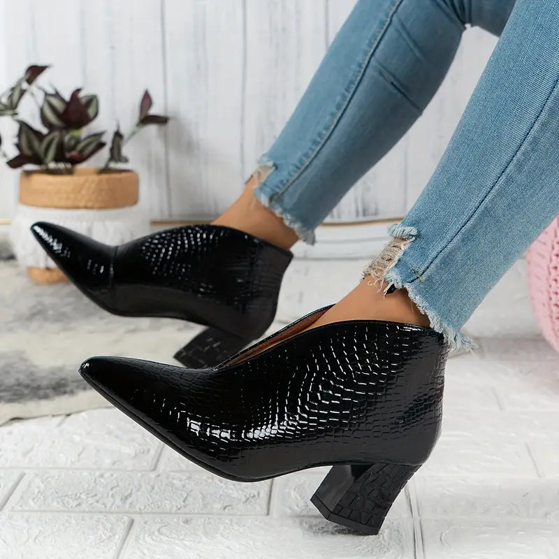 CityBelle Dame Slip-On Støvler – Elegante Ankelstøvler til Hverdag