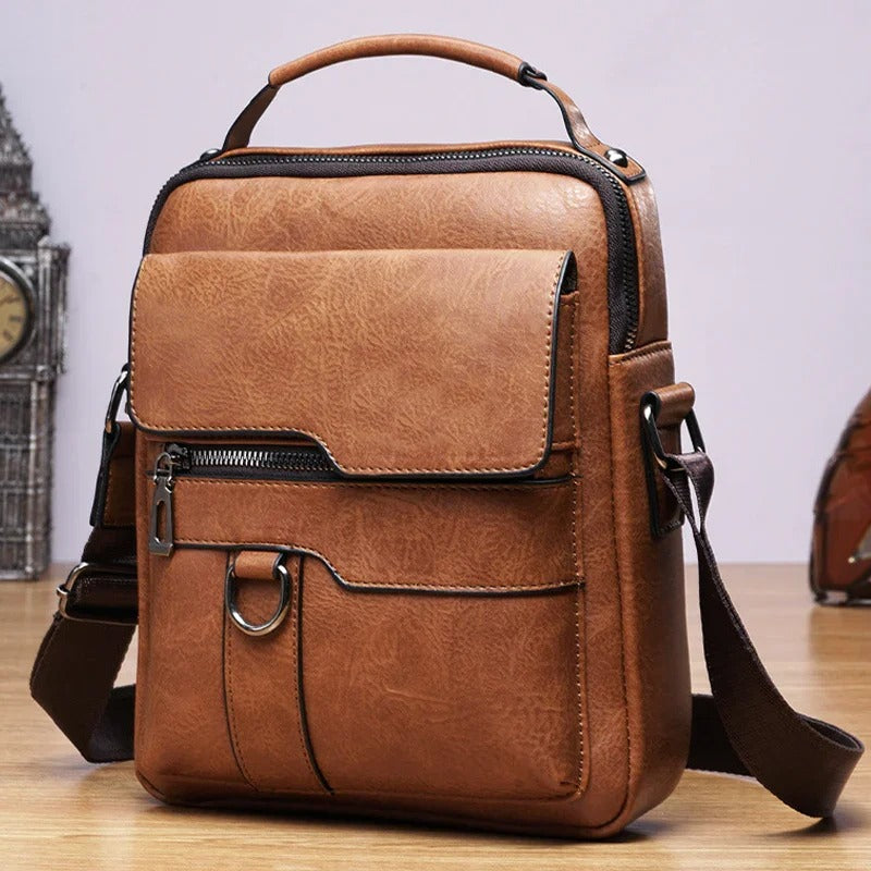 Joshua - Vintage vegansk læder crossbody taske