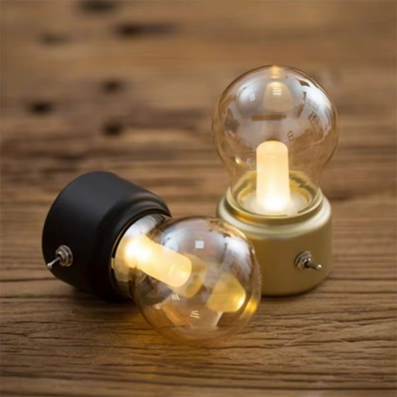 VintageGlow Trådløs Industriel Natlampe