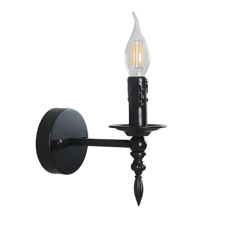 NoirCandle væglampe – Elegant sort væglampe