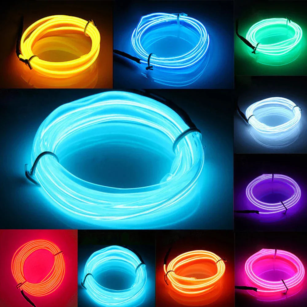 Fleksibelt RGB LED Lysbånd til Bilinteriør med Musiksensor og Fjernbetjening