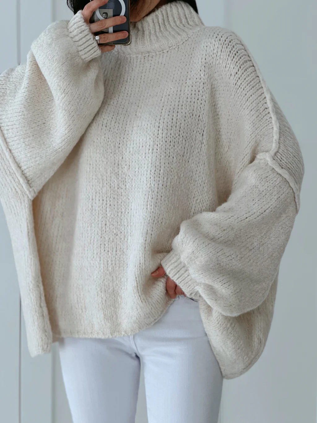 Ida - Løs sweaterjakke