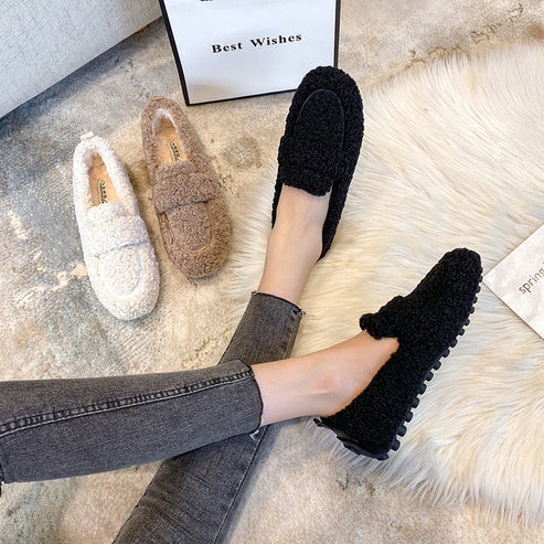 Britt - Hyggelige Stilfulde fuzzy loafers