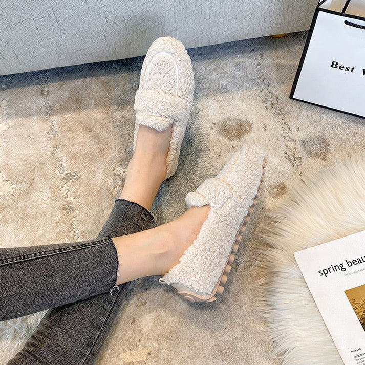 Britt - Hyggelige Stilfulde fuzzy loafers