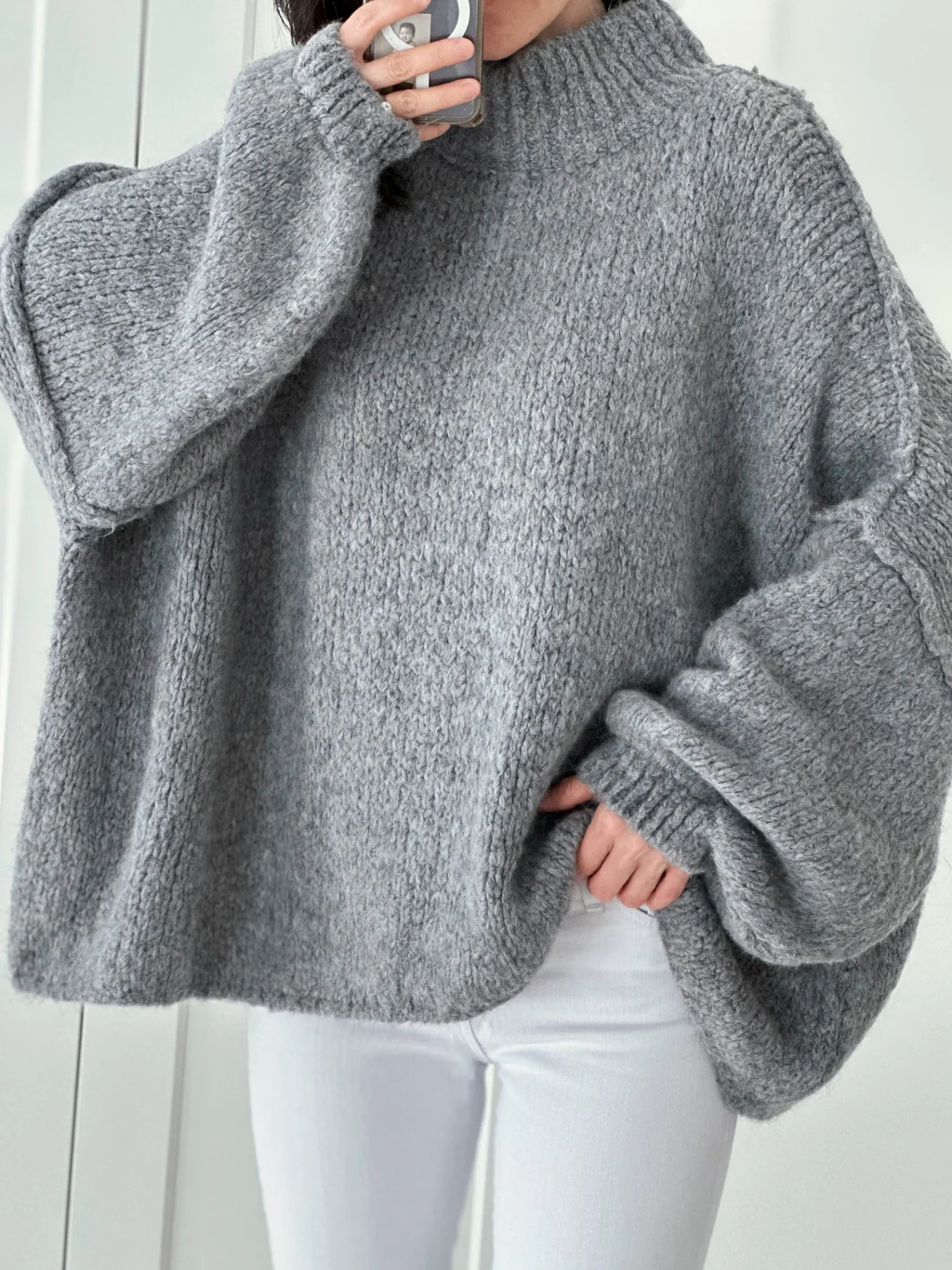 Ida - Løs sweaterjakke