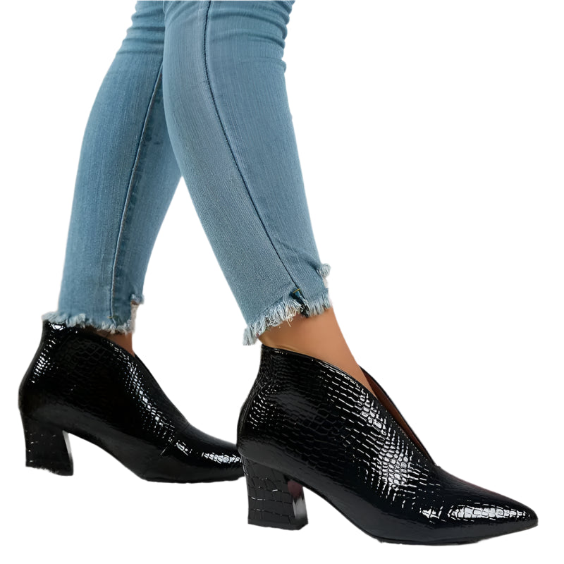 CityBelle Dame Slip-On Støvler – Elegante Ankelstøvler til Hverdag