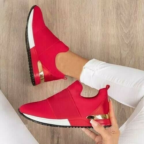 Jean - Besværet smarte metalliske slip-on sneakers