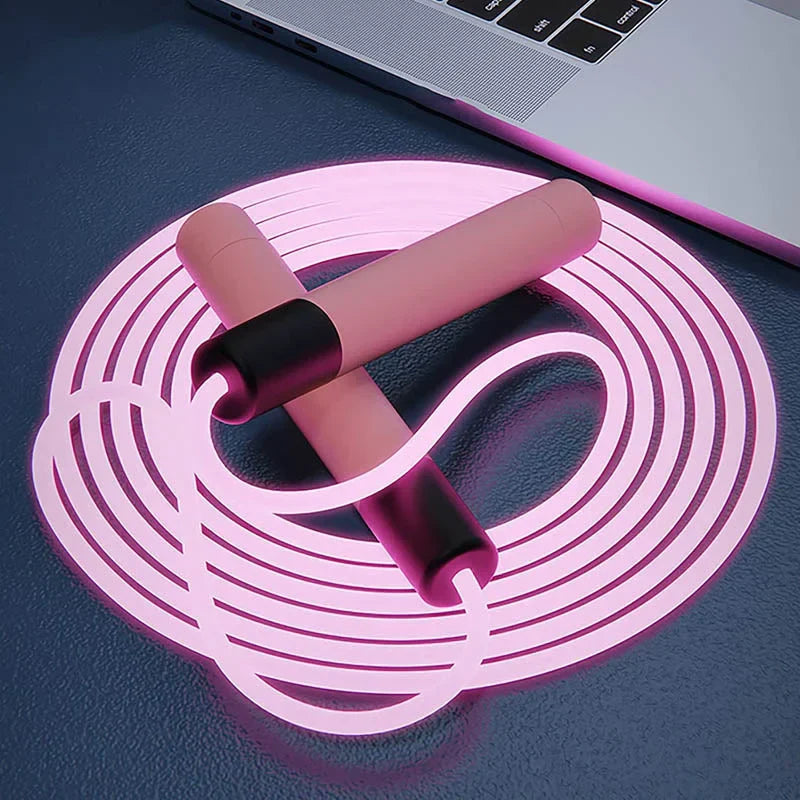 GlowFit - LED lys-up hoppereb til fitness og sjov