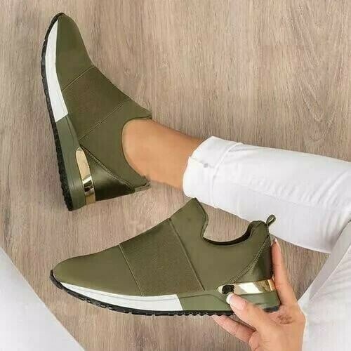 Jean - Besværet smarte metalliske slip-on sneakers