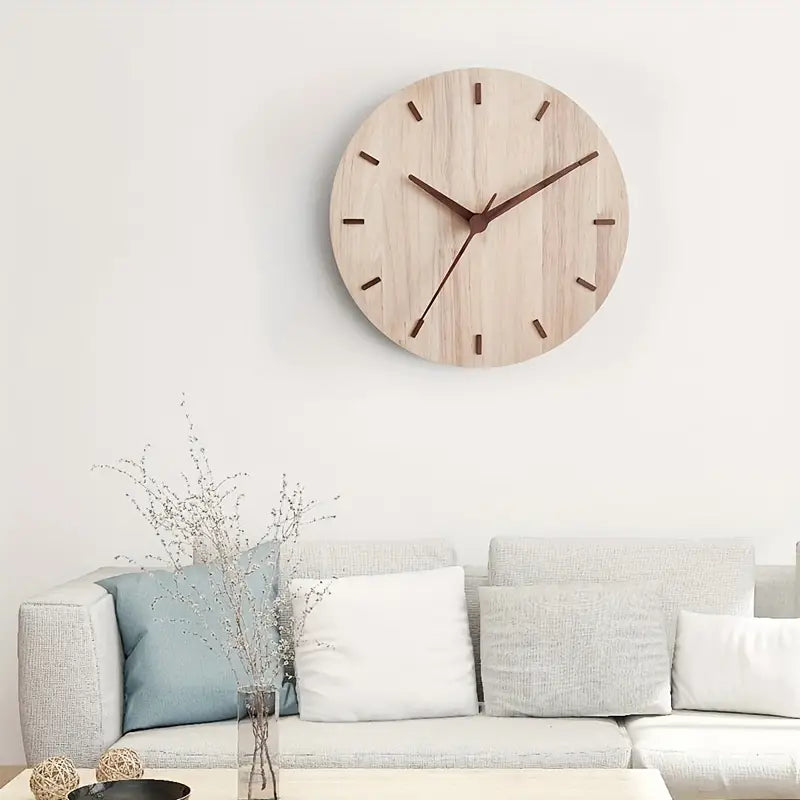 TimeMode - Minimalistisk rundt vægur i træ