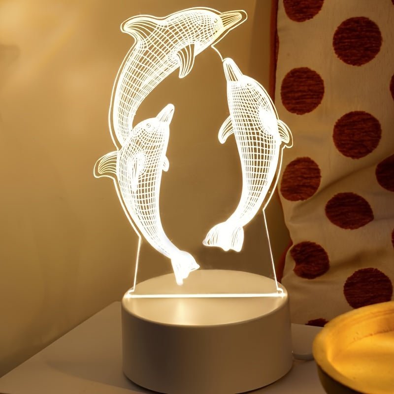 Seaelume Geometrisk 3D Illusionslampe