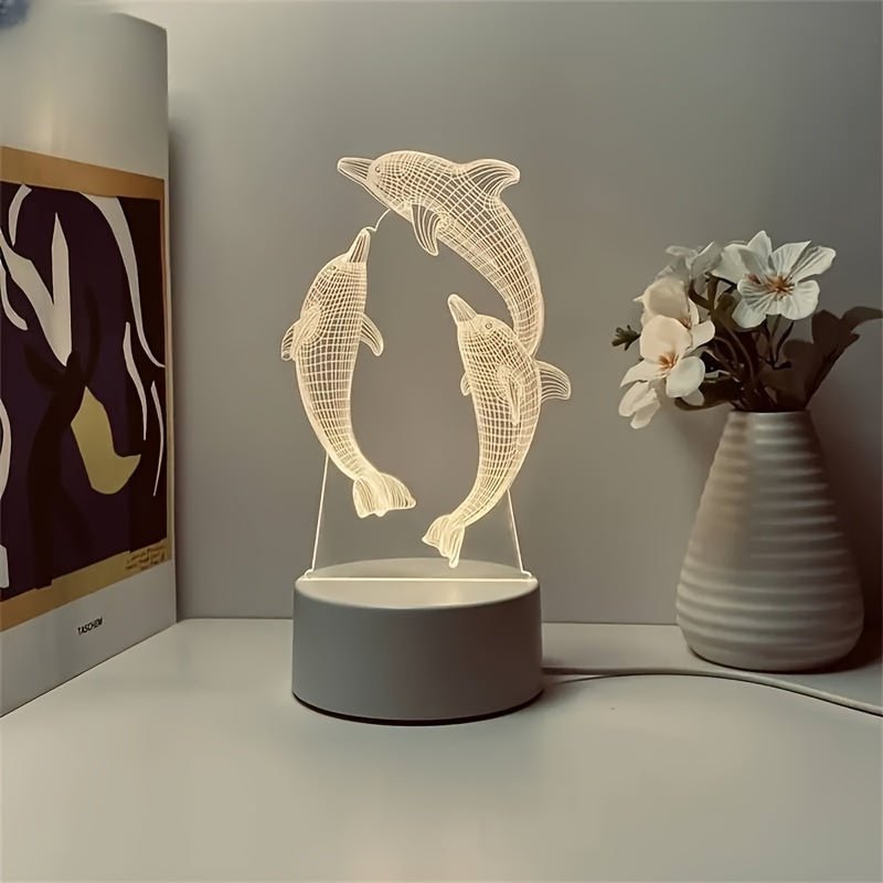 Seaelume Geometrisk 3D Illusionslampe