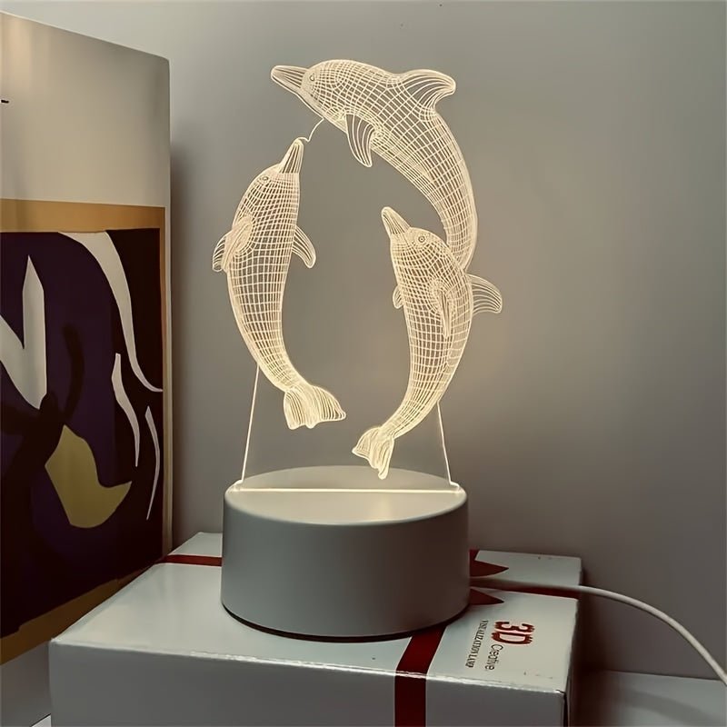Seaelume Geometrisk 3D Illusionslampe