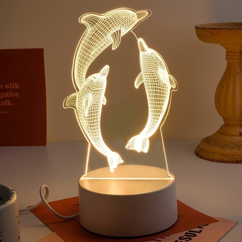 Seaelume Geometrisk 3D Illusionslampe